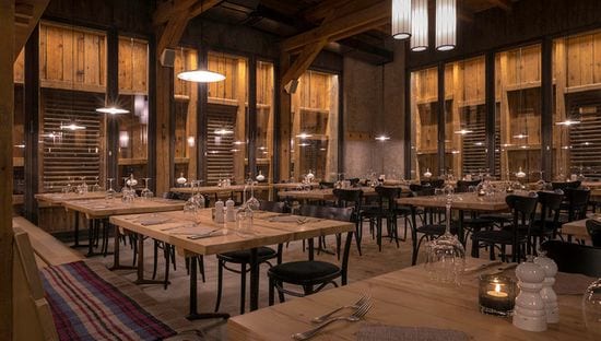 The Best Restaurants in Davos - Ride and Smile Inside view of Stall Valär Bar and Restaurant in Davos